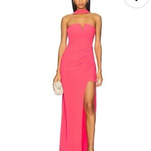 Lovers + Friends Strapless Pink Gown